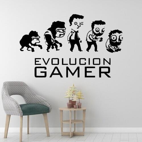 Beauty Evolution Gamer Wall Sticker Home Decoration Accessories Nursery Room Decor Wall Decoration Murals