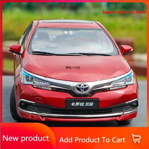 Diecast Alloy Vehicle Toyota Corolla Car Model Toy Adult Collection Boys Gift Show 1:18 Scale Static Display Metal Children