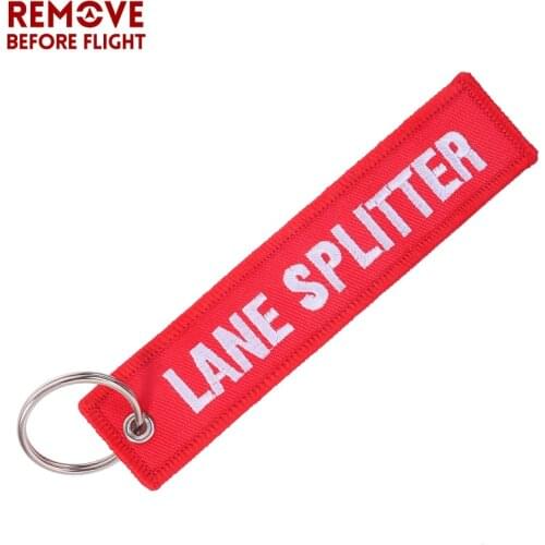 Fashion Keychain Key Ring for Motorcycle Car Accessories Lane Splitter Key Chain Jewelry Embroidery Key Tag Aviation Gift