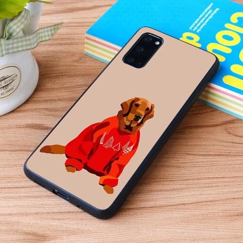 For Samsung Galaxy Golden Retriever Red Sweater Dog Portrait Digital Illustration Soft TPU border Samsung Galaxy Case