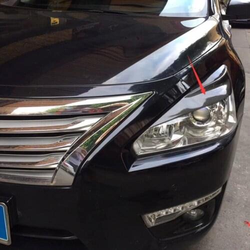 For Nissan Teana ALTIMA 2013-2015 High quality carbon fiber headlight eyebrow headlight decoration sequins Car Accessories