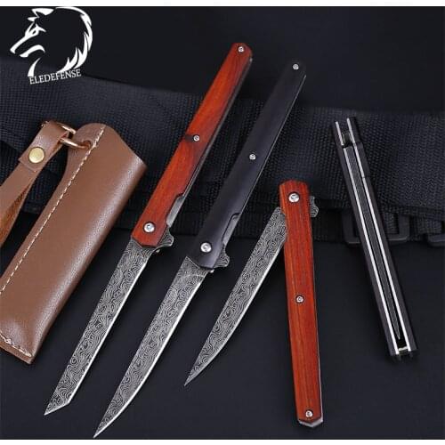 New Arrivals Wood Handle Stainless Steel Knives Mini Pocket Folding Knife Weapons Survival Tool Hunting EDC For Man Women