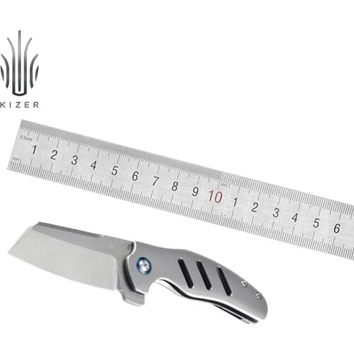 Kizer hunting knife C01C KI3488A1 survival knife mini titanium knife outdoor camping rescue knife designed by sheepdog