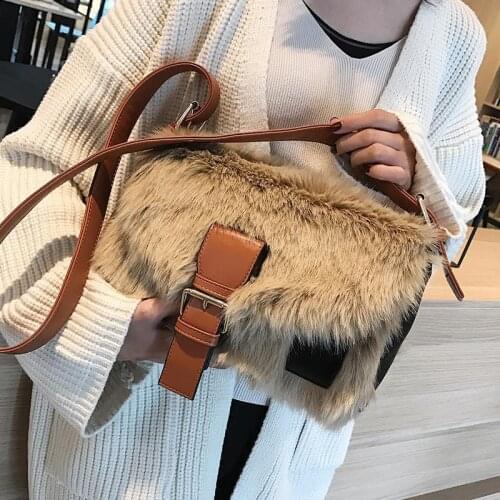 Plush Ladies Shoulder Bag Large Capacity Ladies Diagonal Bag Luxury Handbags and Purses Casual Women Cross Body Designer Bags