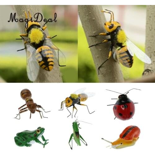 Realistic Insect Pot Hangers Fridge Magnet Colorful Garden Decor Bee Kids toys Home Garden Decoration