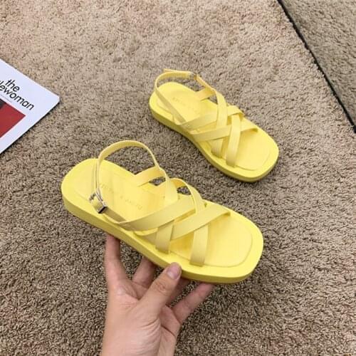 Nice Women Summer Sandals Slip on Soft Handmade Casual Female Shoes Punk All-match Cool Breathable Back Strap Flats