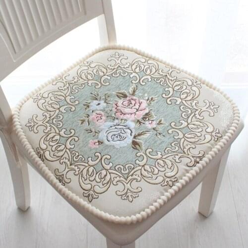 Modern Style Chenille Jacquard Chair Cushions Thickening Household Dinning Chair Cushion Removable Anti-skid Cushion Winter