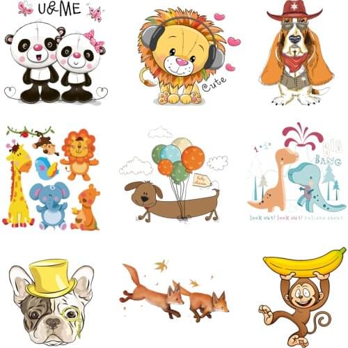 Iron-on Transfers for Clothing Cartoon Patches for Clothes Stickers Diy Cute Patch Flex Fusible Transfer Vinyl Adhesive Stripe A