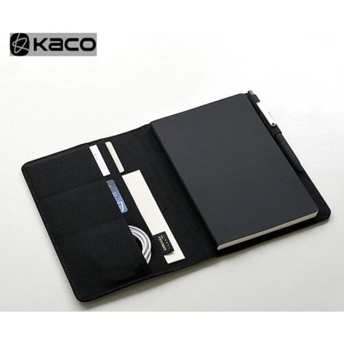 Kaco A5 NoteBook Smart Home Noble Paper PU Card Slot Wallet Book With 1pcs Gel Pen for Office Travel with a Gift