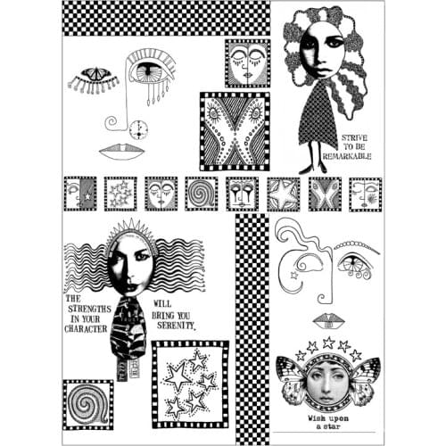 Smiling Face Girl Clear Silicone Stamp/Seal for DIY scrapbooking/photo album Decorative clear stamp sheets ST0378