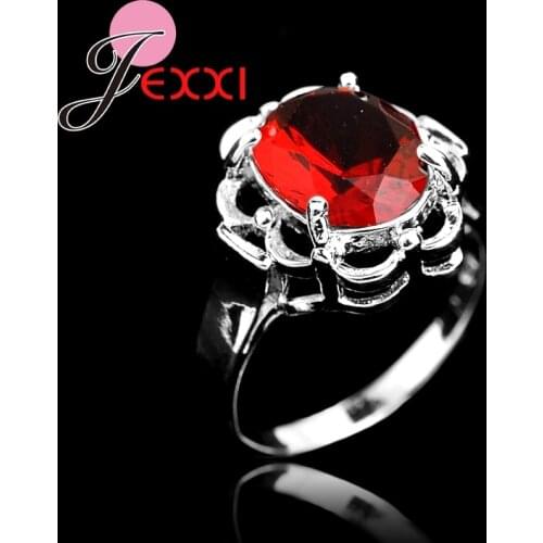 High Quality Big AAA Austrian Cubic Zirconia 925 Sterling Silver Charming Ring For Women Femme Rings