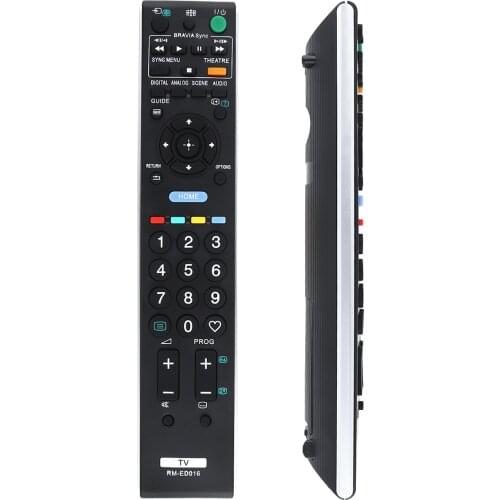 1 Channel Replacement 433MHz Black IR TV Remote Control with 10M Transmission Distance for RM-ED016 TV