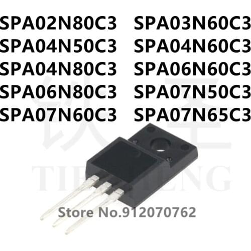 10PCS SPA02N80C3 SPA03N60C3 SPA04N50C3 SPA04N60C3 SPA04N80C3 SPA06N60C3 SPA06N80C3 SPA07N50C3 SPA07N60C3 SPA07N65C3 TO-220F