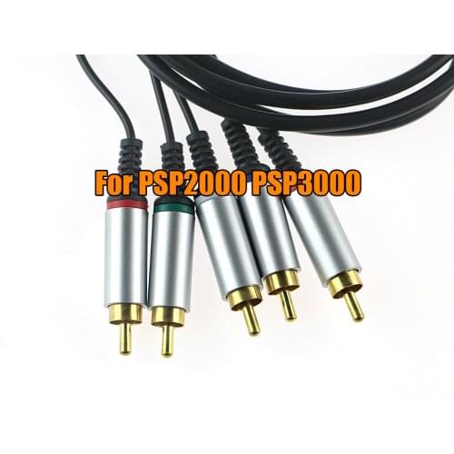2pcs RCA AV TV Video Cord Cable Cord For PSP 3000/2000 AV Cable and for PSP HDTV TV Video Component Cable
