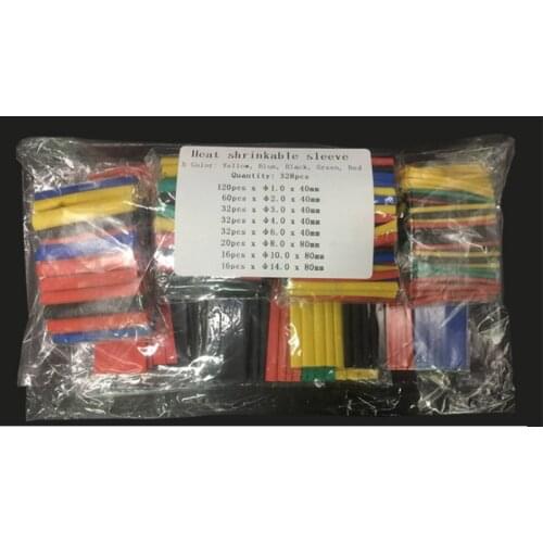 328pcs/set Heat Shrink Tubing Insulation Shrinkable Tube Assortment Electronic For Car motorcycle circuit Polyolefin Wire Cable