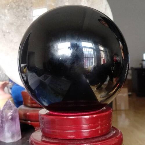 4.33in HUGE SPHERE BALL OBSIDIAN QUARTZ NATURAL STONE CRYSTAL QUARTZ WITH BASE
