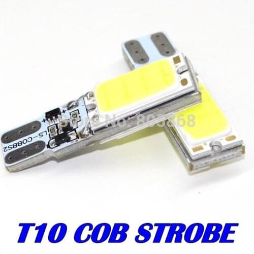 4pcs t10 car led Strobe flash flashing lamp 194 W5W cob T10 COB strobe LED Interior Fog Brake Parking backup Bulb Light Lamp