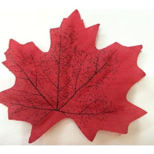 50 pcs/bag Artificial Cloth Maple Leaves Multicolor Autumn Fall Leaf For Art Scrapbooking Wedding Bedroom Wall Party