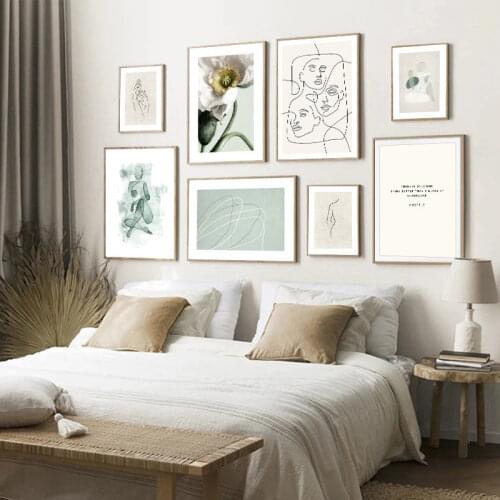 Abstract Line Drawing Face Woman Body Quotes Wall Art Canvas Painting Posters And Prints Wall Pictures For Living Room Decor