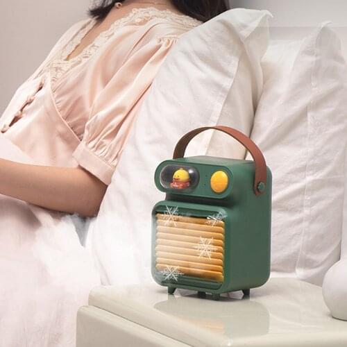 Water Cooling Fans For Home Office Summer Supplies Adjustable Wind Speed Humidifier USB Rechargeable Mini Desktop Fans