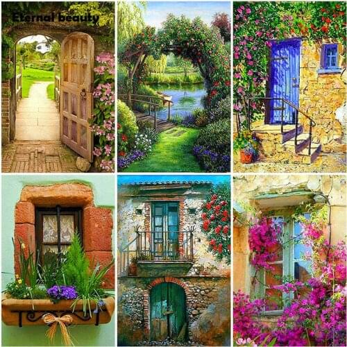 Diamond Painting Landscape Cottage Rhinestone Pictures Embroidery Diy Diamond Mosaic Paintings Cross Stitch Kit Handmade Artwork