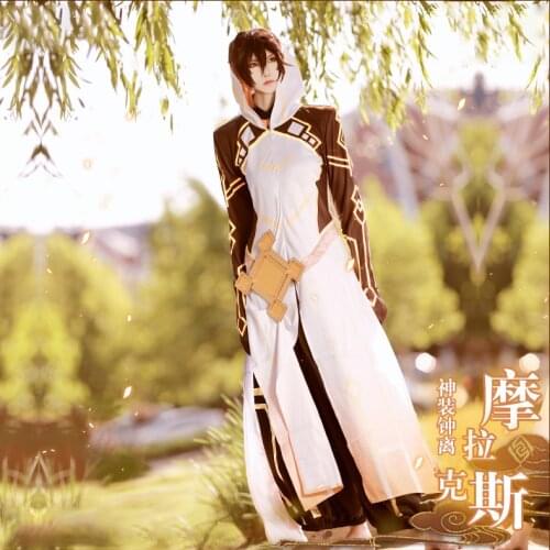 Anime Genshin Impact Liyue Harbor Morax Zhongli Cosplay Costume Game Uniforms Halloween Carnival Party Suits Custom Made