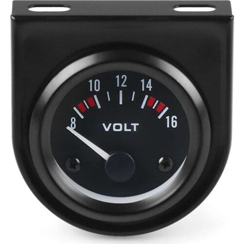 Car 2"52mm Universal Voltmeter 8~16V Volts gauge White Light Voltage gauge car meter Racing meter TT101264