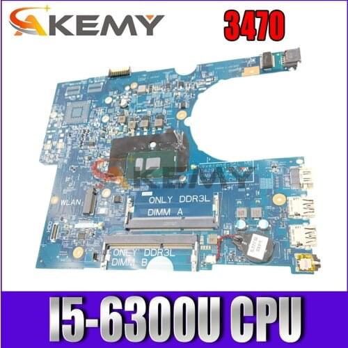 Free shipping For Latitude 3470 Laptop motherboard CN-0VWFGF 0VWFGF VWFGF 14291-1 With SR2F0 I5-6300U CPU 100% working well