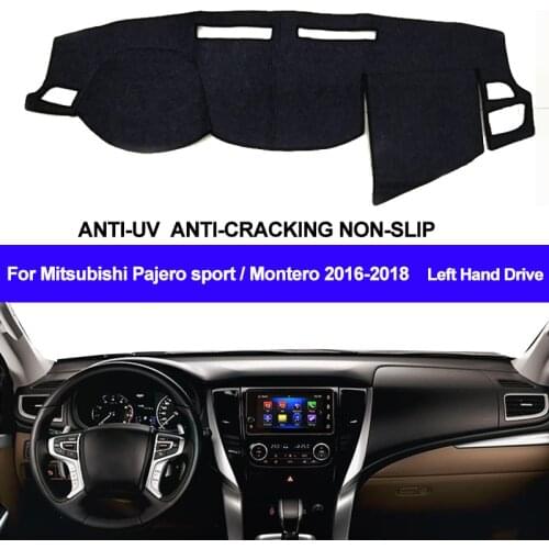 Car Dashboard Cover For Mitsubishi Pajero sport / Montero 2016 2017 2018 Dashmat Pad Carpet Cover Dashboard Dash Mat Sun Shade