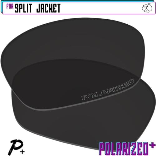 EZReplace Polarized Replacement Lenses for - Oakley Split Jacket Sunglasses - Black P Plus