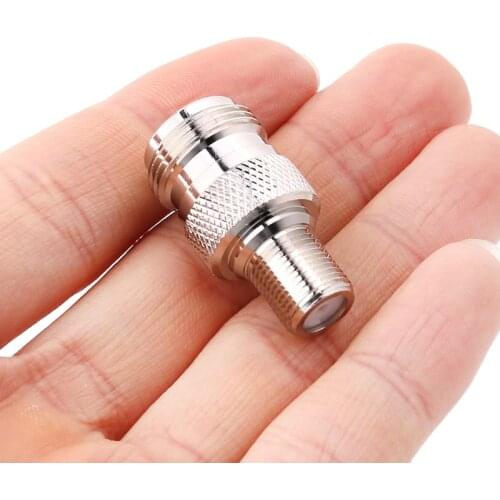 F Type Female To N Type Female RF Connector Coaxial Converter Antenna Adapter Straight 97BB