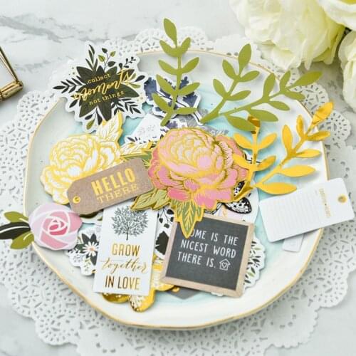 KLJUYP 32pcs Sweet Home Cardstock Die Cuts for Scrapbooking Happy Planner/Card Making/Journaling Project