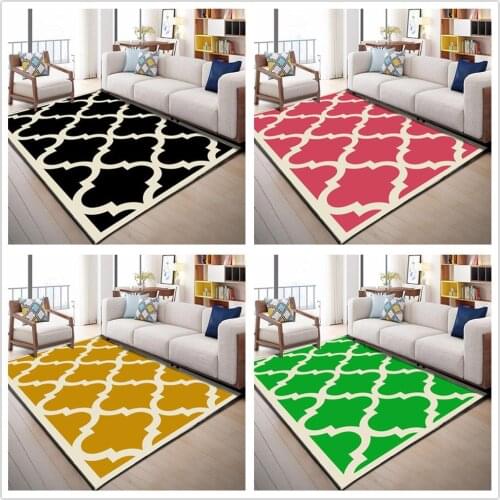 Nordic Style 3D Printing Carpet Pink/black/yellow/green Home Carpets for Living Room Bedroom Area Rug Kitchen Mats Hallway Rugs