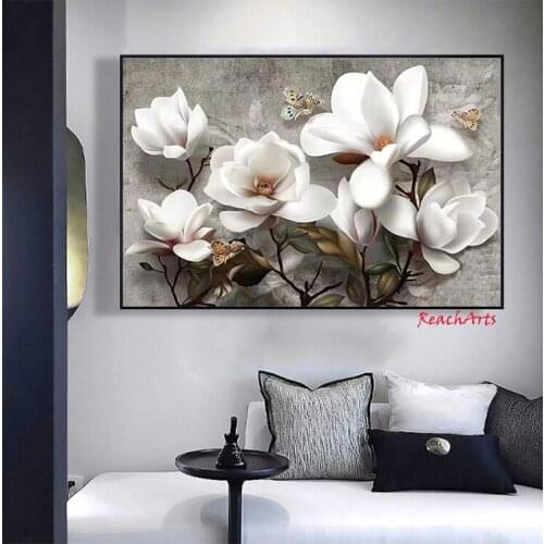 Posters On The Wall Home Living Room Decoration Canvas Quote Art Picture Nice Modern Floral Handmade Artwork Horizontal Large