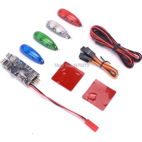 NEW Intelligent Navigation Light 12V LED Red Green White Blue Wireless for Fixed wing / Delta wing / FPV Racing Drone quadcopter