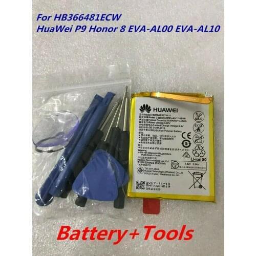 New original Battery For HB366481ECW-11 Huawei Honor Y6 P9/7/8/5C/G9 +Tools