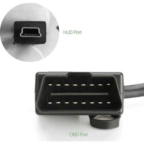 OBD-II OBD2 EOBD Car Diagnostic Extension Cable to Mini USB Cable for HUD5.5