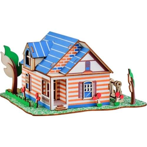 3D Puzzle House Building Puzzle KidS Educational Toy Building Puzzle Parent-Child Interactive Toys For Children