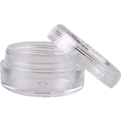 50 Pieces Portable Cosmetic Sample Containers 5 Gram Plastic Cream Pot Jars