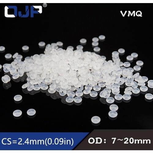10PCS/lot Silicon Ring Silicone/VMQ O ring 2.4mm Thickness OD7/8/9/10/11/12/13/14/15/16/17/18/19/20mm O Ring Seal Rubber Gasket