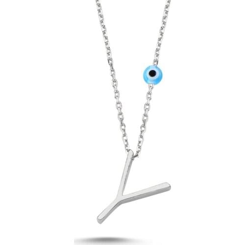 Silverlina Silver-Y-Letter Ghost Pendant