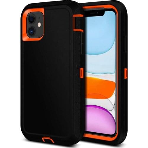 Heavy Duty Strong Outdoor 3 In 1 Protective Shell for IPhone 11 12 Dual Layer Sports Armor Rugged Cover Matte Case for IPhone 12
