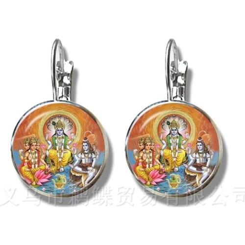 Sacred Geometry Antahkarana Symbol Jewelry Stud Earrings For Wome Girls Chakra Meditation Fashion Jewelry Gift