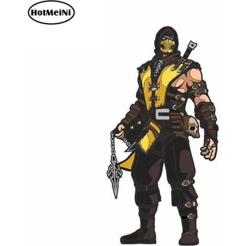 HotMeiNi 13cm For Mortal Kombat Bumper Car Stickers Sunscreen Decal Car Styling Sunscreen Vinyl Material Decoration
