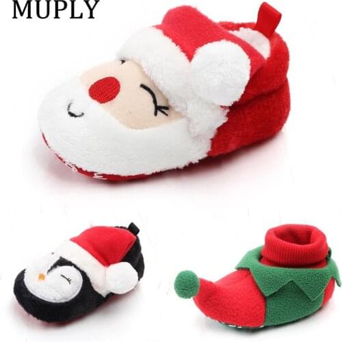Winter Baby Girls Boys Keep Warm Shoes Bobcute Christmas First Walkers Anti-slip Newborn Toddler Infant Girl Footwear Shoes