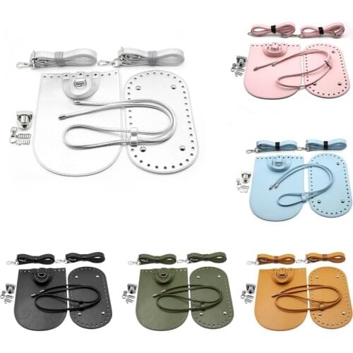 1 Set DIY PU Leather Bag Bottom Base Drawstring Handbag Bag Making Parts