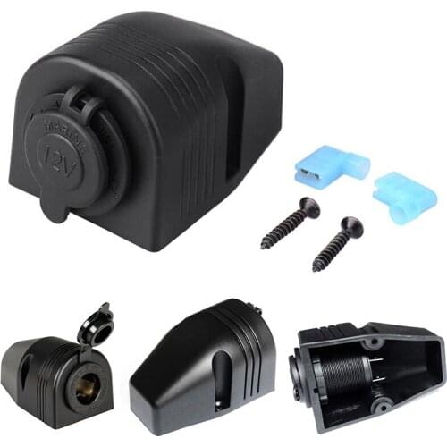 1pc Car Surface Dash Mount 12/24V Cigarette Lighter Power Socket For Various Applications Ships Auto Trucks UTV ATV Accessories