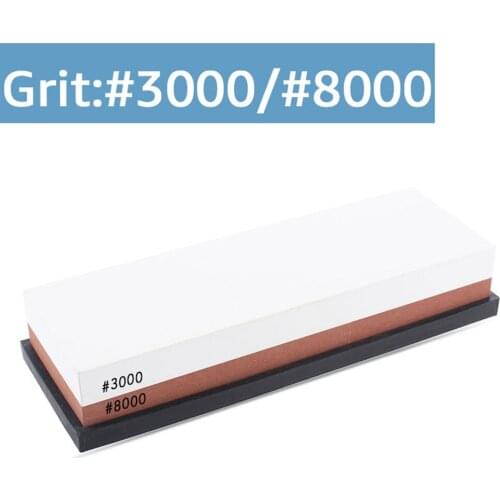 1Pc 3000/8000 Grit Double-Side Waterstone Knife Sharpening Sharpener Stone with base holder Professional Kitchen Sharpening Tool