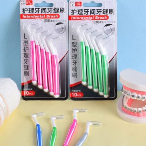 10PCS Interdental Brush Toothpick 0.6/0.7/1.0/1.2mm Interdental Brush Clean Between Teeth Floss Oral Care Dental Tool Generic