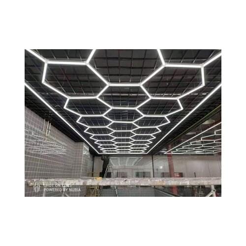 Customized 2.6x7.6M Brightest for Professional Car Beauty Station Auto Detailing Hexagon Led Light